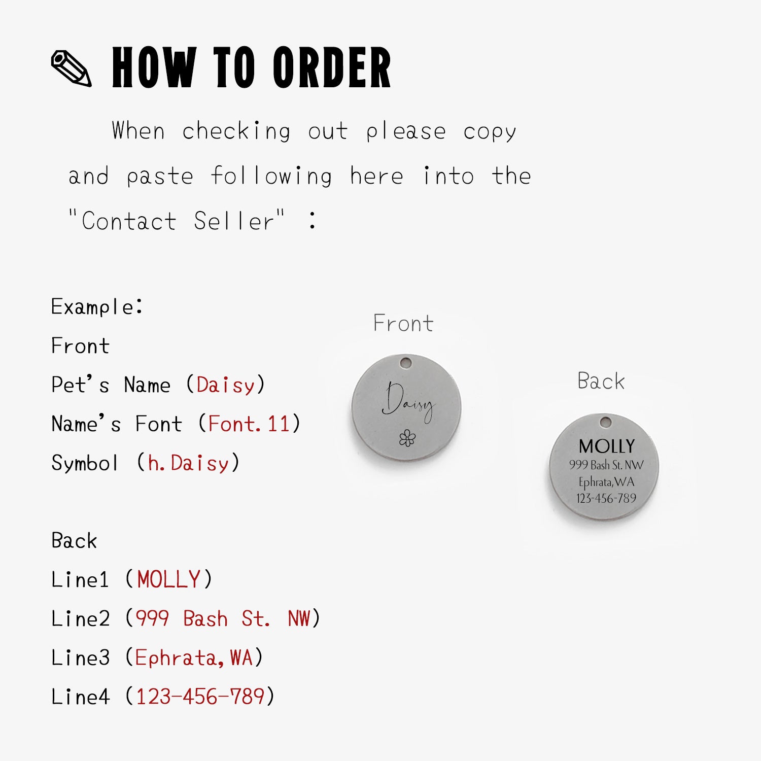 007 Cats Dog Id Tag Personalized Engraved For Small Puppy Pets Collar