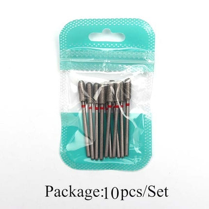 10pcs Diamond Milling Cutter Nail Drill Bits Set For Manicure