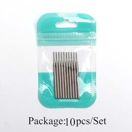10pcs Diamond Milling Cutter Nail Drill Bits Set For Manicure