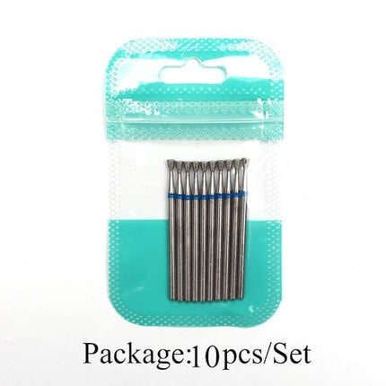 10pcs Diamond Milling Cutter Nail Drill Bits Set For Manicure