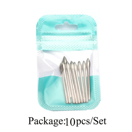 10pcs Diamond Milling Cutter Nail Drill Bits Set For Manicure