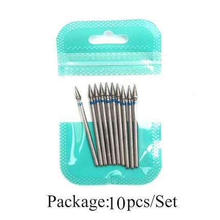 10pcs Diamond Milling Cutter Nail Drill Bits Set For Manicure