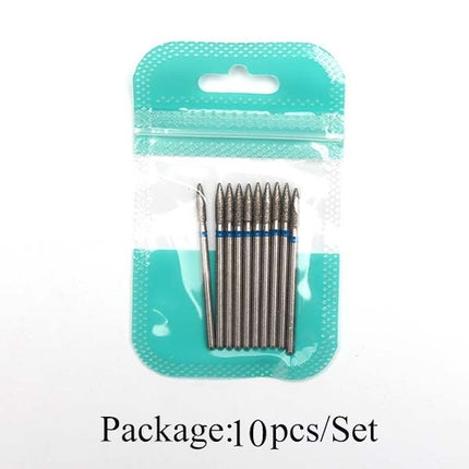 10pcs Diamond Milling Cutter Nail Drill Bits Set For Manicure