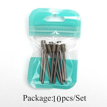 10pcs Diamond Milling Cutter Nail Drill Bits Set For Manicure