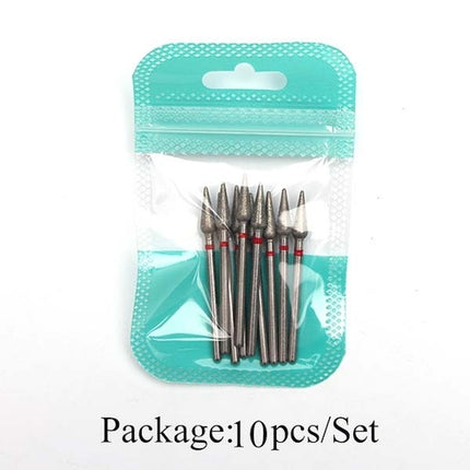 10pcs Diamond Milling Cutter Nail Drill Bits Set For Manicure