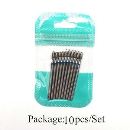 10pcs Diamond Milling Cutter Nail Drill Bits Set For Manicure