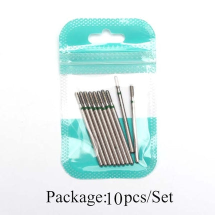 10pcs Diamond Milling Cutter Nail Drill Bits Set For Manicure