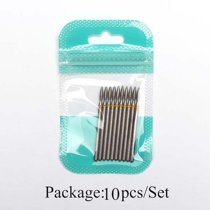 10pcs Diamond Milling Cutter Nail Drill Bits Set For Manicure