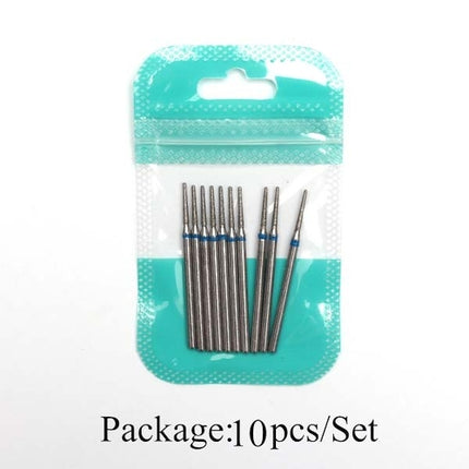 10pcs Diamond Milling Cutter Nail Drill Bits Set For Manicure