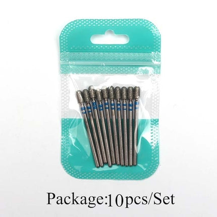 10pcs Diamond Milling Cutter Nail Drill Bits Set For Manicure