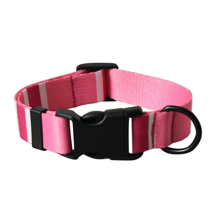 15 Kinds Of Color Nylon Printed Dog Collar Adjustable Collar For Dogs