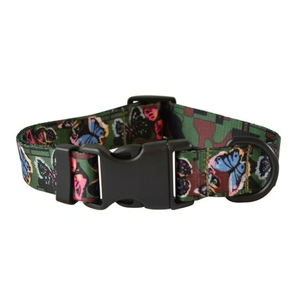 15 Kinds Of Color Nylon Printed Dog Collar Adjustable Collar For Dogs