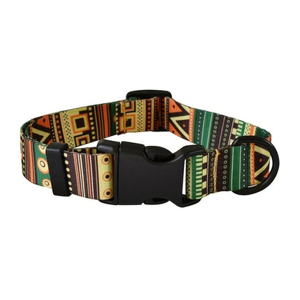 15 Kinds Of Color Nylon Printed Dog Collar Adjustable Collar For Dogs