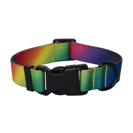 15 Kinds Of Color Nylon Printed Dog Collar Adjustable Collar For Dogs