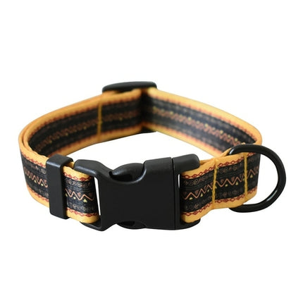 15 Kinds Of Color Nylon Printed Dog Collar Adjustable Collar For Dogs