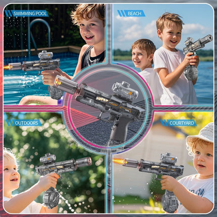 LED Lights Electric Water Guns Children Simulated Shooting Recoil