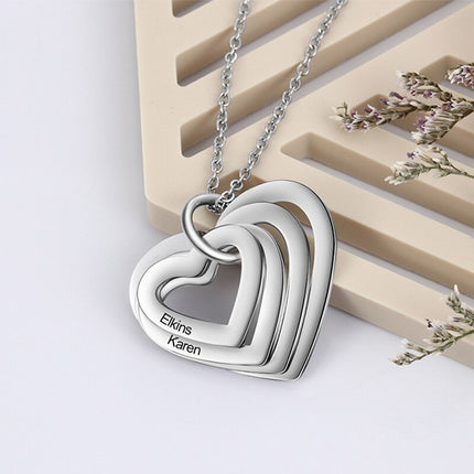 2023 Custom Stainless Steel Engraved Name Necklace For Lover Family
