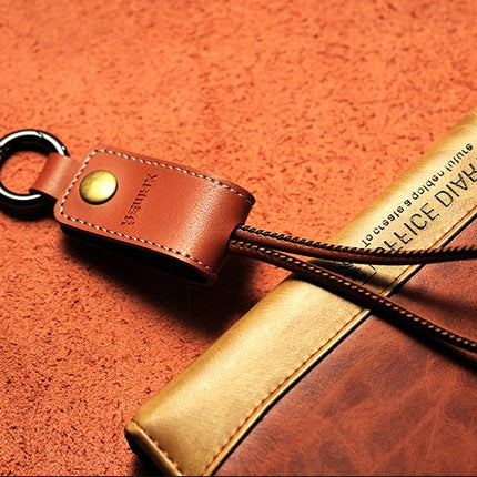 Leather Keychain Lightning Cable