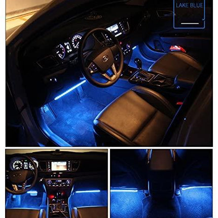 RGB Car LED Light Strips, Sound Activated with Remote Control, 48
