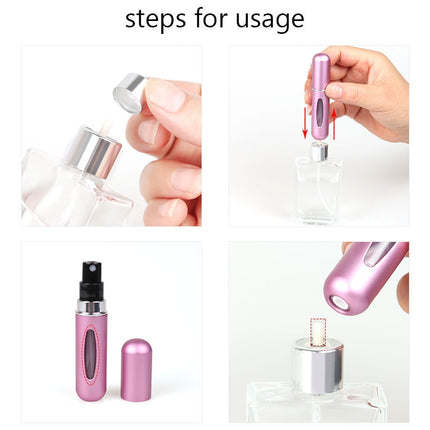 5ml Portable Mini Refillable Perfume Bottle With Spray Jar Scent Pump