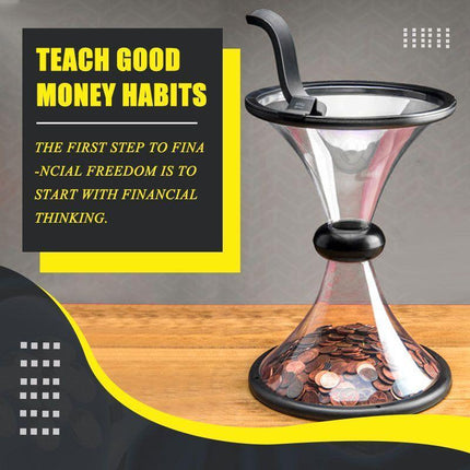 Pressure Relieving Vortex Bank Watch Money Defy Gravity Piggy Bank