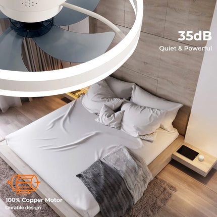 Ceiling Fan With Light And Remote Control Fanstira LED Lamp Small