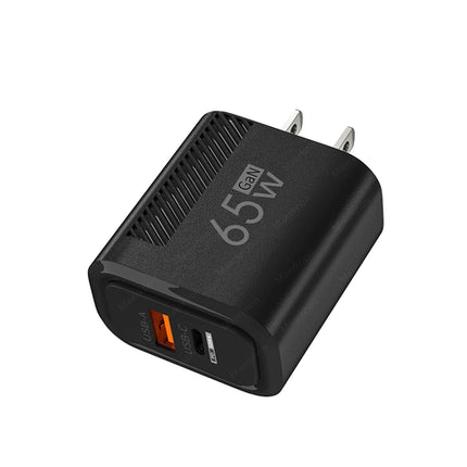 65W GaN USB C Fast Charger QC3.0 EU/US Plug Phone Charger Adapter For