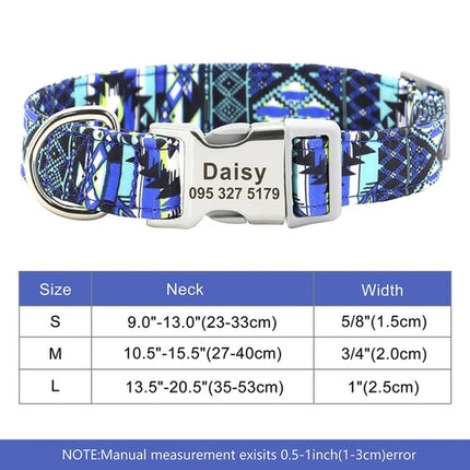 Nylon Dogs Cat Id Collars | Collars, Harnesses Leads - Adjustable