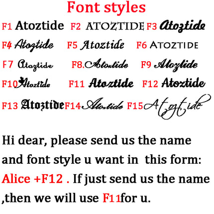 Atoztide Custom Personalized Name Bracelet Stainless Steel Charms