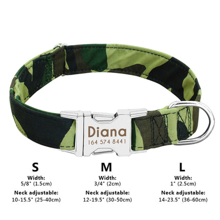 Custom Large Dog Collar Cute Print Personalized Pet Collar Nylon Puppy