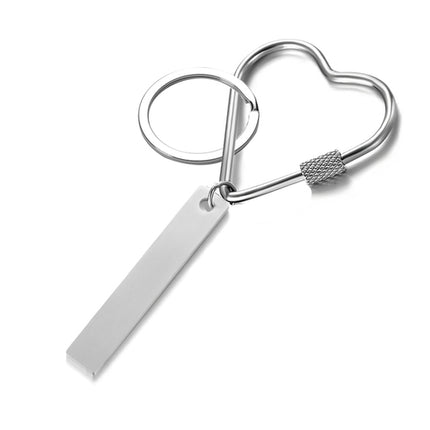 Custom Phone Number Logo Name Keychain Women Men Car Key Ring Laser