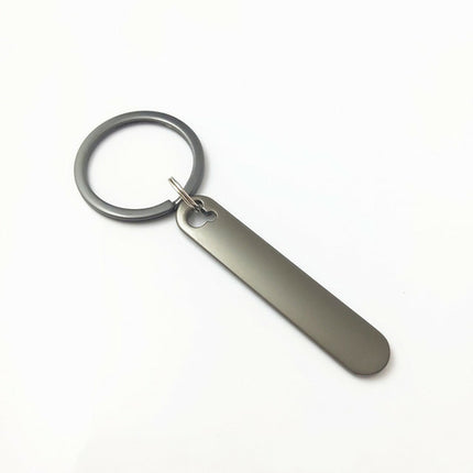 Custom Phone Number Logo Name Keychain Women Men Car Key Ring Laser