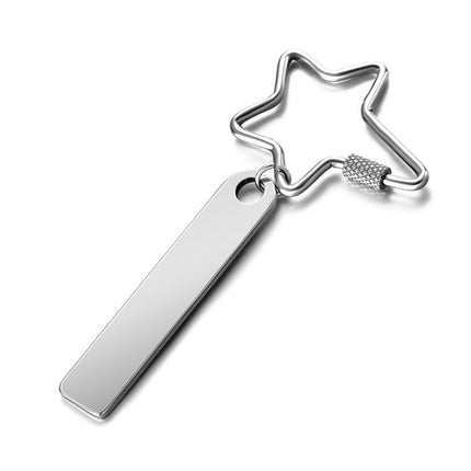 Custom Phone Number Logo Name Keychain Women Men Car Key Ring Laser