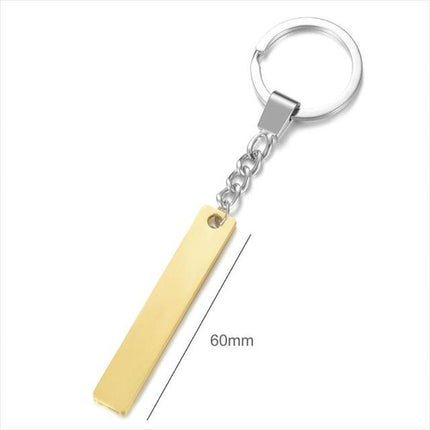 Custom Phone Number Logo Name Keychain Women Men Car Key Ring Laser