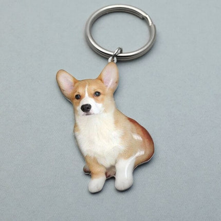Personalized Pet Keychain Engraved Picture Keyring - Custom Photo