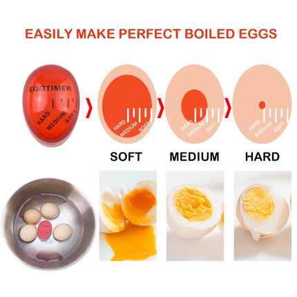 FAIS DU Egg Timer Kitchen Electronic Gadget Color Egg Cooking Changing