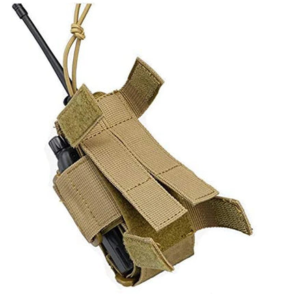 Tactical Molle Radio Pouch Walkie Talkie Holster Nylon Waist Pack Belt