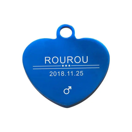 Free Engraving Pet ID Tag Stainless Steel Dog Cat Name Tags Collar