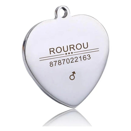 Free Engraving Pet ID Tag Stainless Steel Dog Cat Name Tags Collar