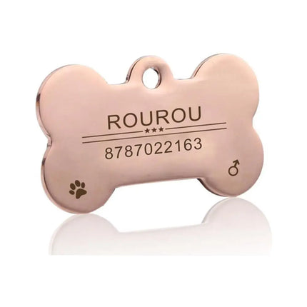 Free Engraving Pet ID Tag Stainless Steel Dog Cat Name Tags Collar