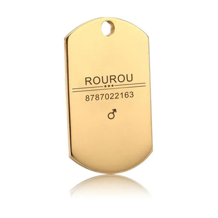 Free Engraving Pet ID Tag Stainless Steel Dog Cat Name Tags Collar