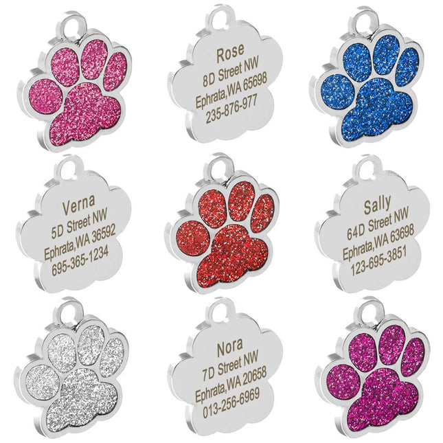 Personalized Dog Tags Engraved Cat Puppy Pet ID Name Collar Tag