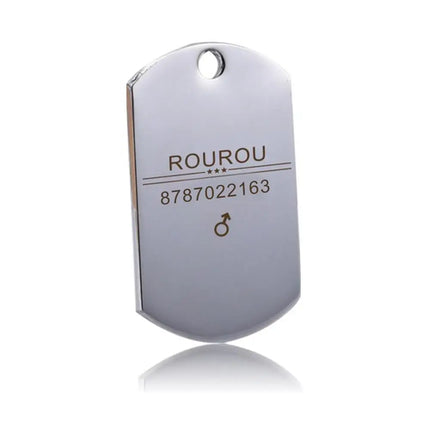Free Engraving Pet ID Tag Stainless Steel Dog Cat Name Tags Collar