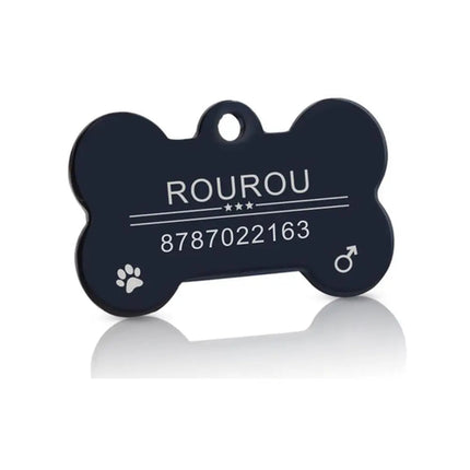 Free Engraving Pet ID Tag Stainless Steel Dog Cat Name Tags Collar
