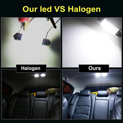 10Pcs C5W C10W LED Bulb Canbus 31mm 36mm 39mm 41mm Festoon Led Car