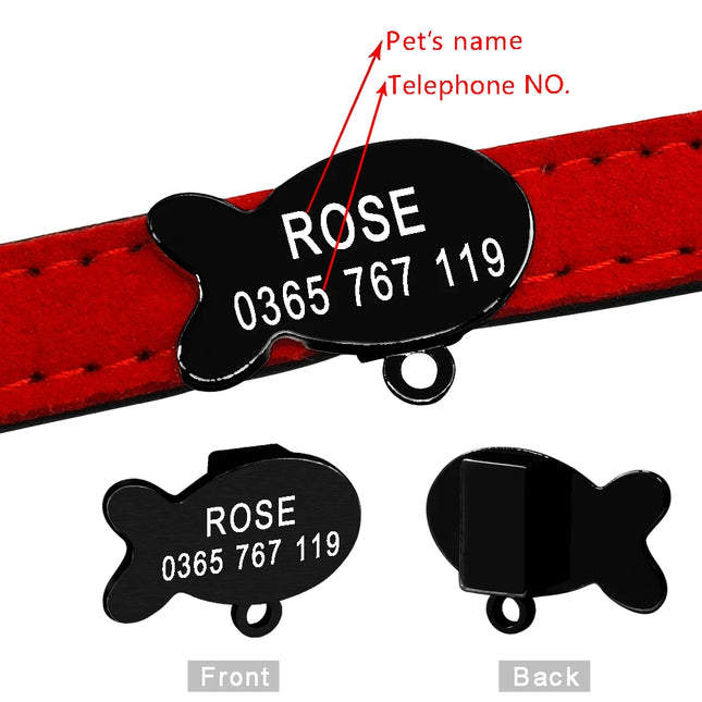Anti-lost Dog Cat ID Tag for Collar Engraved Pet ID Tags Personalized