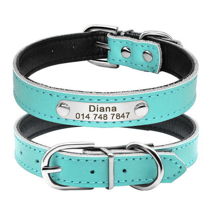 Leather Cat Collar Personalized Cat Collar For Puppy Small Dogs Pet