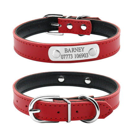 Leather Cat Collar Personalized Cat Collar For Puppy Small Dogs Pet