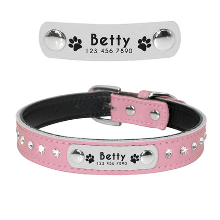 Leather Cat Collar Personalized Cat Collar For Puppy Small Dogs Pet