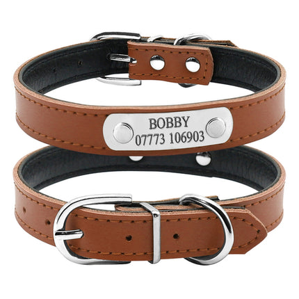 Leather Cat Collar Personalized Cat Collar For Puppy Small Dogs Pet